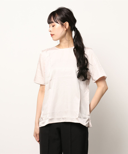 Ehre style（エーレスタイル）の「オフィスで着られるきちんとＴシャツ（Tシャツ/カットソー・レディース・ブラック/ベージュ/ピンク/アイボリー・FREE）」の21枚目の写真