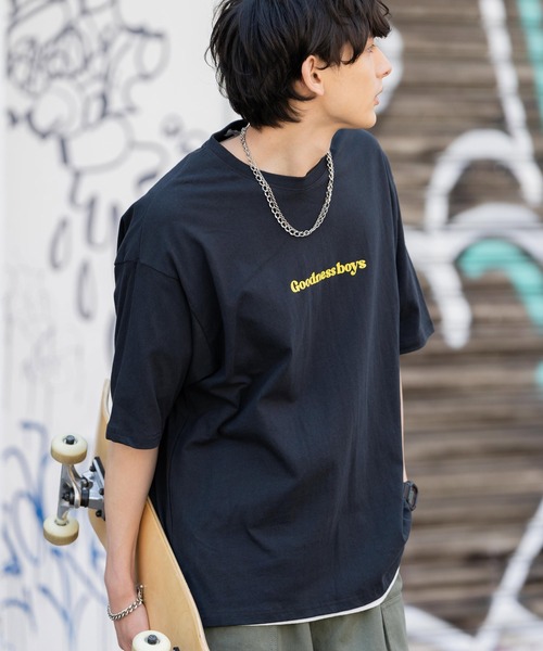 Rocky Monroe（ロッキーモンロー）の「オーバーサイズ 別注 エンジェルプリント半袖Tシャツ アメリカコットン（Tシャツ/カットソー・メンズ・ホワイト/ブラック/パープル/ブルー/グリーン/チャコール・M/L/XL）」の11枚目の写真