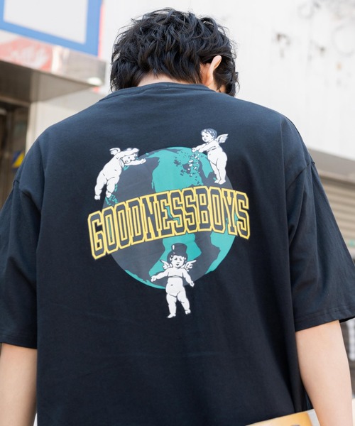 Rocky Monroe（ロッキーモンロー）の「オーバーサイズ 別注 エンジェルプリント半袖Tシャツ アメリカコットン（Tシャツ/カットソー・メンズ・ホワイト/ブラック/パープル/ブルー/グリーン/チャコール・M/L/XL）」の12枚目の写真