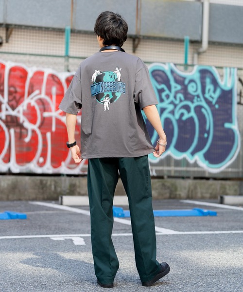 Rocky Monroe（ロッキーモンロー）の「オーバーサイズ 別注 エンジェルプリント半袖Tシャツ アメリカコットン（Tシャツ/カットソー・メンズ・ホワイト/ブラック/パープル/ブルー/グリーン/チャコール・M/L/XL）」の18枚目の写真