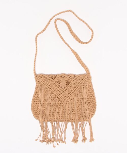 Kahiko（カヒコ）の「【Kahiko】アイラナマクラメ編みフリンジショルダーバッグ（ショルダーバッグ・レディース・ホワイト/ベージュ・FREE）」の2枚目の写真