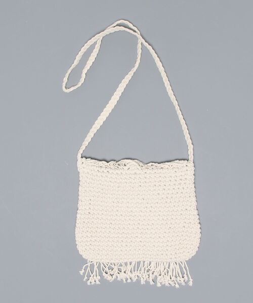 Kahiko（カヒコ）の「【Kahiko】アイラナマクラメ編みフリンジショルダーバッグ（ショルダーバッグ・レディース・ホワイト/ベージュ・FREE）」の4枚目の写真