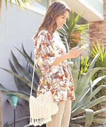 【Kahiko】アイラナマクラメ編みフリンジショルダーバッグ