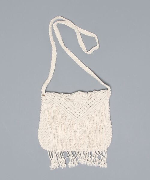 Kahiko（カヒコ）の「【Kahiko】アイラナマクラメ編みフリンジショルダーバッグ（ショルダーバッグ・レディース・ホワイト/ベージュ・FREE）」の3枚目の写真