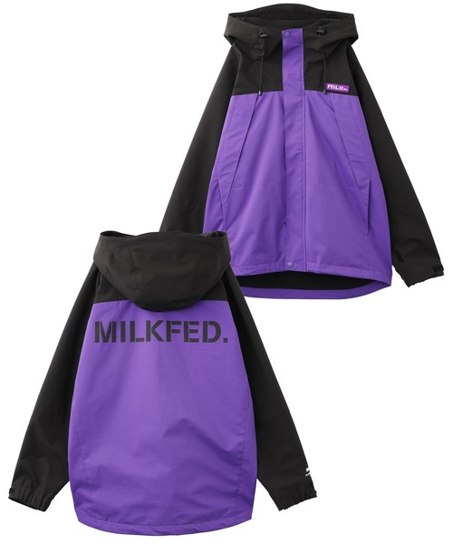 MILKFED.（ミルクフェド）の「BACK LOGO BICOLOR MOUNTAIN PARKA（マウンテンパーカー・レディース・ライトブルー/ライトピンク/オリーブ/オフホワイト/パープル・M/S）」の13枚目の写真