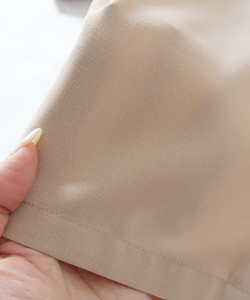 リネンライク前後2WAY袖タックブラウス