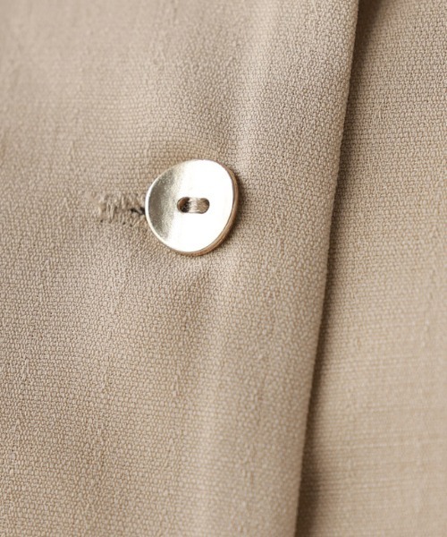 リネンライク前後2WAY袖タックブラウス