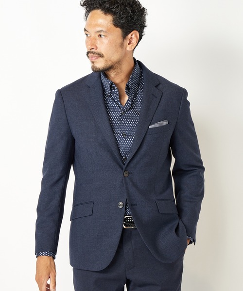 MEN'S BIGI（メンズビギ）の「ACTIVE TAILOR パウロオリビエラマイクロガンクラブジャケット（テーラードジャケット・メンズ・ネイビー/グレー系その他・01/02/03/04）」の8枚目の写真