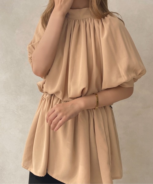 apres jour clair(アプレジュールクレア)の「【apres jour clair】2WAYリボンチュニックワンピース【ZOZOTOWN限定アイテム】(ワンピース・レディース・ベージュ/アイボリー/ピンク系その他・X-LARGE/フリー)」の3枚目の写真