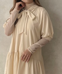 apres jour clair | 【apres jour clair】2WAYリボンチュニックワンピース【ZOZOTOWN限定アイテム】(ワンピース)