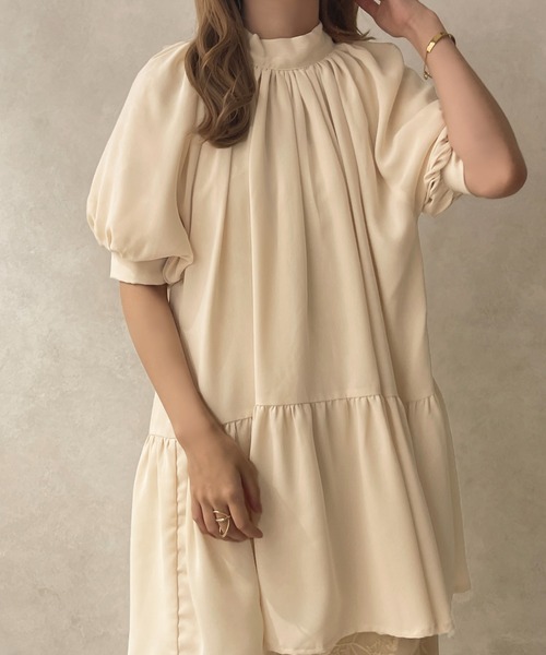 apres jour clair(アプレジュールクレア)の「【apres jour clair】2WAYリボンチュニックワンピース【ZOZOTOWN限定アイテム】(ワンピース・レディース・ベージュ/アイボリー/ピンク系その他・X-LARGE/フリー)」の18枚目の写真