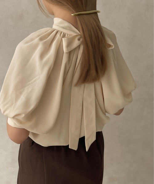 apres jour clair(アプレジュールクレア)の「【apres jour clair】2WAYリボンチュニックワンピース【ZOZOTOWN限定アイテム】(ワンピース・レディース・ベージュ/アイボリー/ピンク系その他・X-LARGE/フリー)」の7枚目の写真