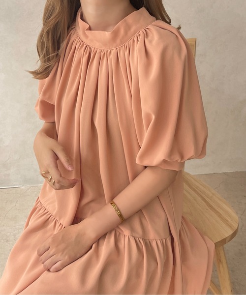 apres jour clair(アプレジュールクレア)の「【apres jour clair】2WAYリボンチュニックワンピース【ZOZOTOWN限定アイテム】(ワンピース・レディース・ベージュ/アイボリー/ピンク系その他・X-LARGE/フリー)」の5枚目の写真