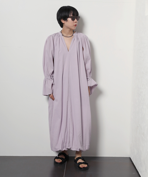 WRYHT(ライト)の「【WRYHT/ライト】GATHERD SLEEVE FOLK DRESS:ワンピース(ワンピース・レディース・パープル・SMALL)」の3枚目の写真
