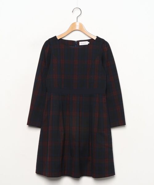 セール ブランド古着 チェック柄長袖ワンピース ワンピース Bon Mercerie ボンメルスリー のファッション通販 Zozoused