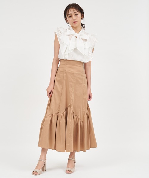 ROYAL PARTY(ロイヤルパーティー)の「ラッフルリボンブラウス(シャツ/ブラウス・レディース・ブラック/オフホワイト/ドット・FREE)」の18枚目の写真