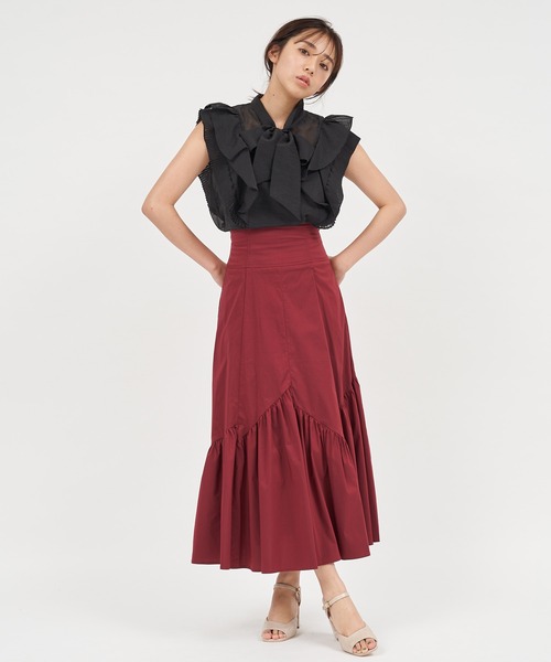 ROYAL PARTY(ロイヤルパーティー)の「ラッフルリボンブラウス(シャツ/ブラウス・レディース・ブラック/オフホワイト/ドット・FREE)」の21枚目の写真