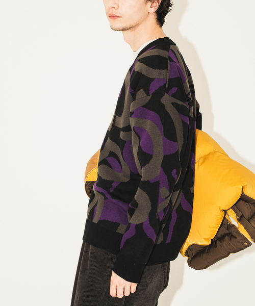JOURNAL STANDARD(ジャーナルスタンダード)の「WEB限定【DDP×JOURNAL STANDARD】 別注ジャカードカーディガン / オーバーサイズ(カーディガン/ボレロ・メンズ・ブラック/キャメル/ブルー・MEDIUM/LARGE)」の5枚目の写真