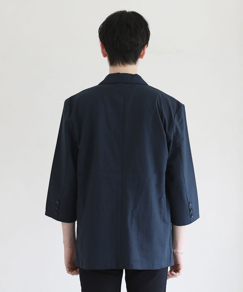 THE CASUAL(カジュアル)の「綿麻7分袖テーラードジャケット(テーラードジャケット・メンズ・ブラック/ベージュ/ネイビー/チャコール・M/XL/L)」の19枚目の写真