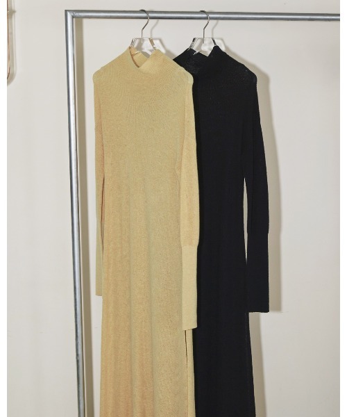 TODAYFUL（トゥデイフル）の「シルクニットドレス（ワンピース・レディース・ブラック/ベージュ・36inch/38inch）」の12枚目の写真