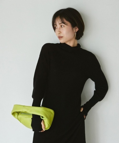 TODAYFUL（トゥデイフル）の「シルクニットドレス（ワンピース・レディース・ブラック/ベージュ・36inch/38inch）」の16枚目の写真