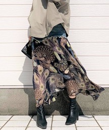 Q | デニムドッキングスカート(スカート)