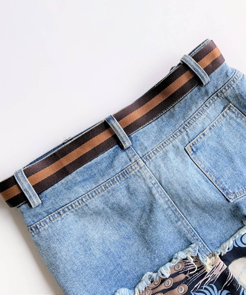 Q（キュー）の「デニムドッキングスカート（スカート・レディース・マルチ・MEDIUM）」の10枚目の写真