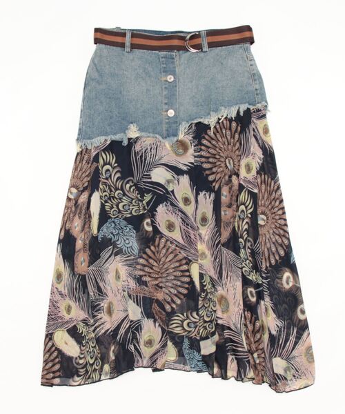 Q（キュー）の「デニムドッキングスカート（スカート・レディース・マルチ・MEDIUM）」の11枚目の写真