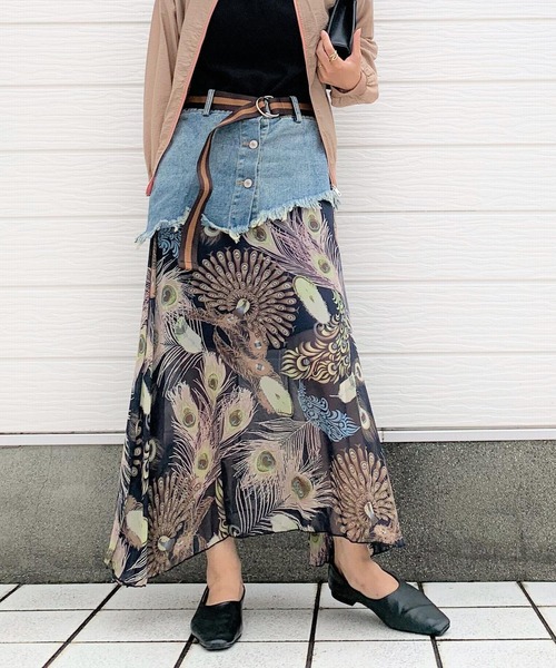 Q（キュー）の「デニムドッキングスカート（スカート・レディース・マルチ・MEDIUM）」の13枚目の写真