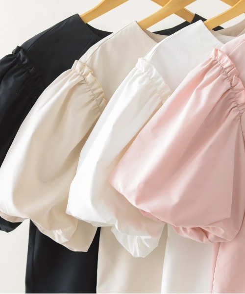 SUGAR BISKET（シュガービスケット）の「バルーンスリーブブラウス（シャツ/ブラウス・レディース・ホワイト/ベージュ/ピンク/ブラック・M/L）」の16枚目の写真