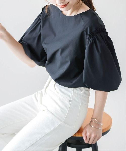 SUGAR BISKET（シュガービスケット）の「バルーンスリーブブラウス（シャツ/ブラウス・レディース・ホワイト/ベージュ/ピンク/ブラック・M/L）」の21枚目の写真