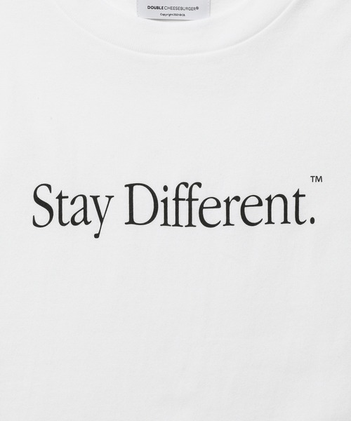 DOUBLE CHEESEBURGER(ダブルチーズバーガー)の「ダブルチーズバーガー Tシャツ -Stay Different.- / DOUBLE CHEESEBURGER T-Shirt -Stay Different.-(Tシャツ/カットソー・メンズ・ホワイト/ブラック・FREE)」の4枚目の写真