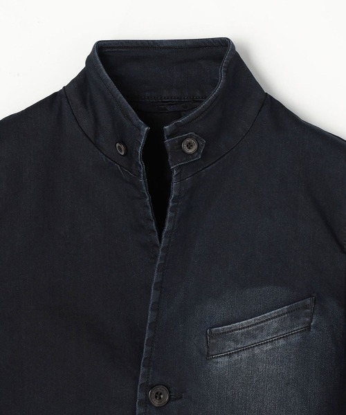 NICOLE CLUB FOR MEN(ニコルクラブフォーメン)の「イタリアンカラーカヴァーオールジャケット(デニムジャケット・メンズ・インディゴブルー/ホワイト系・MEDIUM/LARGE/X-LARGE)」の8枚目の写真