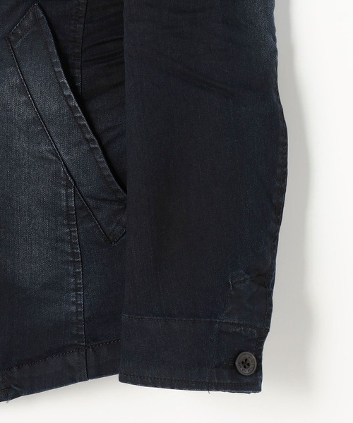 NICOLE CLUB FOR MEN(ニコルクラブフォーメン)の「イタリアンカラーカヴァーオールジャケット(デニムジャケット・メンズ・インディゴブルー/ホワイト系・MEDIUM/LARGE/X-LARGE)」の9枚目の写真