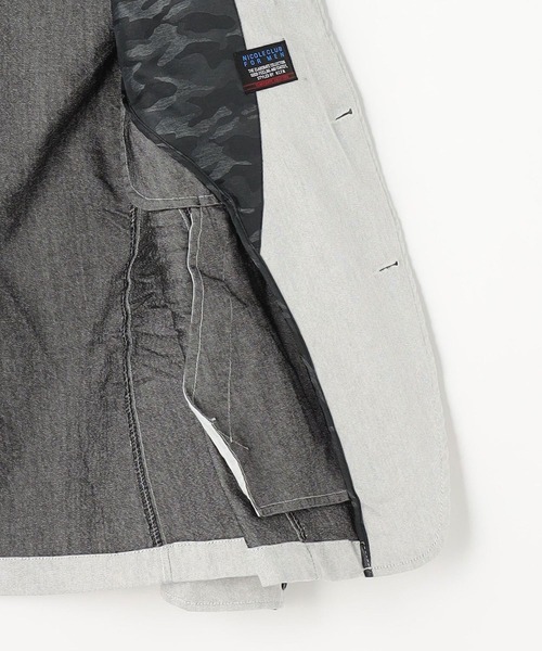 NICOLE CLUB FOR MEN(ニコルクラブフォーメン)の「イタリアンカラーカヴァーオールジャケット(デニムジャケット・メンズ・インディゴブルー/ホワイト系・MEDIUM/LARGE/X-LARGE)」の11枚目の写真