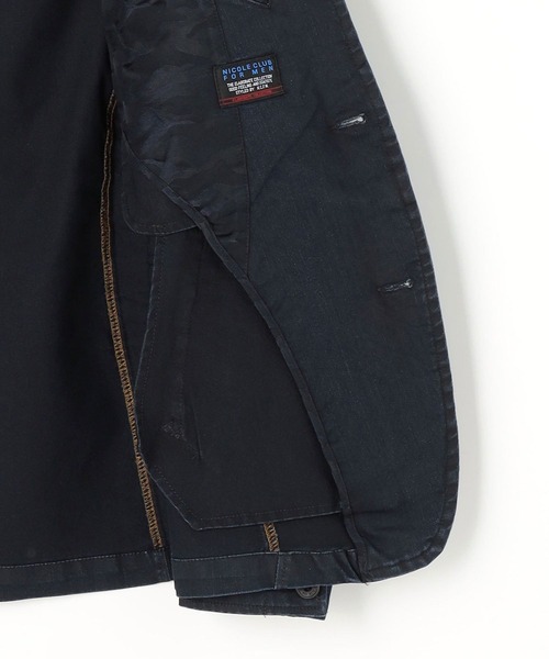 NICOLE CLUB FOR MEN(ニコルクラブフォーメン)の「イタリアンカラーカヴァーオールジャケット(デニムジャケット・メンズ・インディゴブルー/ホワイト系・MEDIUM/LARGE/X-LARGE)」の12枚目の写真