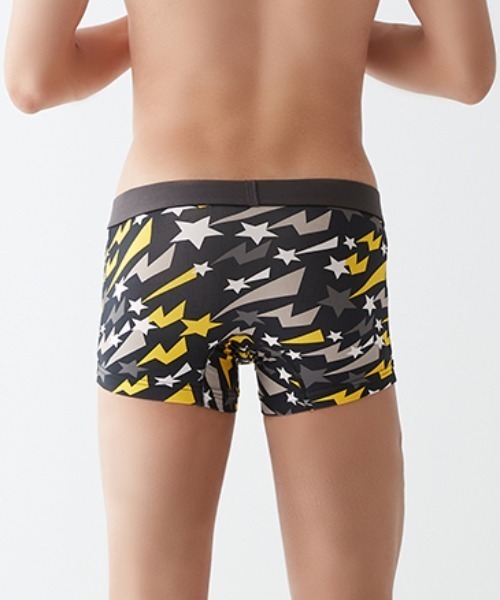 BODY WILD(ボディーワイルド)の「BODYWILD/ボディワイルド ストレッチ ボクサーパンツ ナイロンジャカード シューティングスター柄(ボクサーパンツ・メンズ・イエロー/レッド・MEDIUM/LARGE)」の5枚目の写真