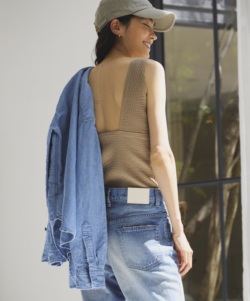 セール】【EMILY WEEK×FRAMeWORK】Jerseyバックオープンブラ セール】【EMILY WEEK×FRAMeWORK】Jerseyバックオープンブラ