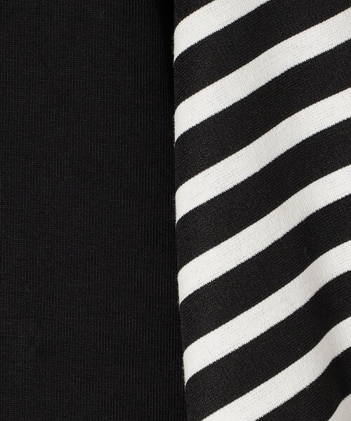 SHIPS(シップス)の「*ボーダースリーブコンビプルオーバー◇(Tシャツ/カットソー・レディース・ホワイト系/ブラック/ブルー・ONE SIZE)」の7枚目の写真