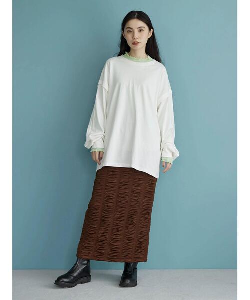 Green　Parks（グリーンパークス）の「・SUGARSPOON SET2点ロンT×シアーハイネック（Tシャツ/カットソー・レディース・ブラック/オフホワイト/チャコールグレー・FREE）」の20枚目の写真