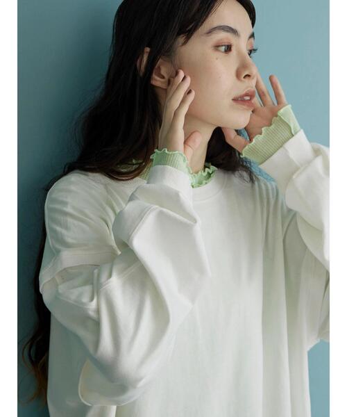 Green　Parks（グリーンパークス）の「・SUGARSPOON SET2点ロンT×シアーハイネック（Tシャツ/カットソー・レディース・ブラック/オフホワイト/チャコールグレー・FREE）」の18枚目の写真