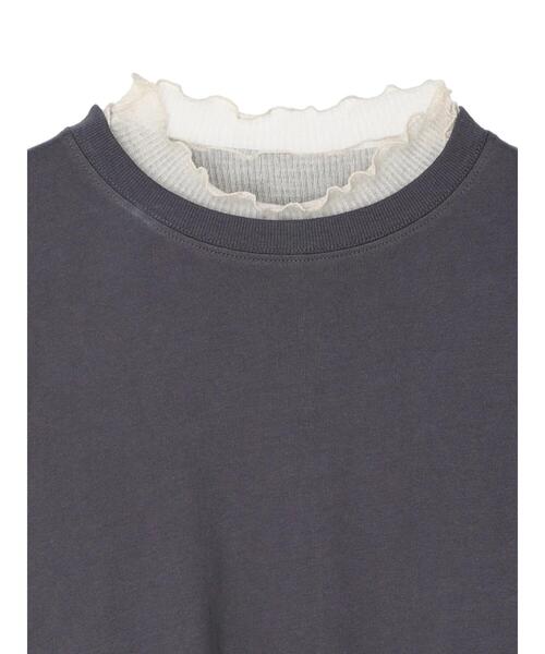 Green　Parks（グリーンパークス）の「・SUGARSPOON SET2点ロンT×シアーハイネック（Tシャツ/カットソー・レディース・ブラック/オフホワイト/チャコールグレー・FREE）」の15枚目の写真