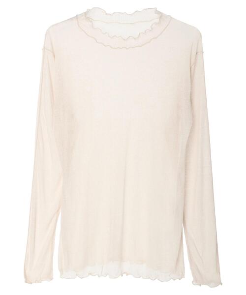 Green　Parks（グリーンパークス）の「・SUGARSPOON SET2点ロンT×シアーハイネック（Tシャツ/カットソー・レディース・ブラック/オフホワイト/チャコールグレー・FREE）」の9枚目の写真