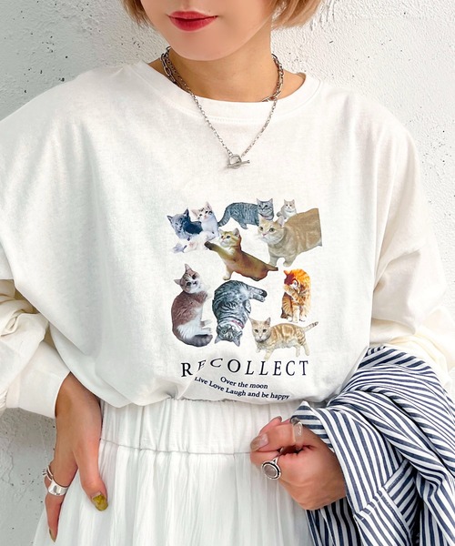 apres jour mignon（アプレジュールミニョン）の「袖ボリュームゆるロンT【ZOZOTOWN限定アイテム】（Tシャツ/カットソー・レディース・ホワイト系その他/アイボリー/ブラック/ホワイト系その他2/ブラック系その他/オフホワイト・X-LARGE/フリー）」の9枚目の写真