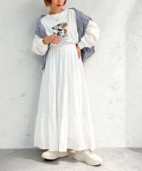 apres jour mignon（アプレジュールミニョン）の「袖ボリュームゆるロンT【ZOZOTOWN限定アイテム】（Tシャツ/カットソー・レディース・ホワイト系その他/アイボリー/ブラック/ホワイト系その他2/ブラック系その他/オフホワイト・X-LARGE/フリー）」の13枚目の写真