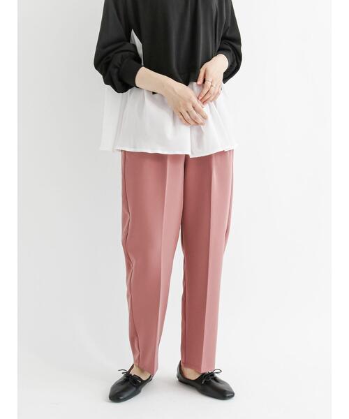 Samansa Mos2 blue(サマンサモスモスブルー)の「マルチスタイルテーパードパンツ(その他パンツ・レディース・ブラック/ベージュ/グレー/ピンク/イエロー/グリーン/ライトベージュ・SMALL/MEDIUM/LARGE)」の12枚目の写真