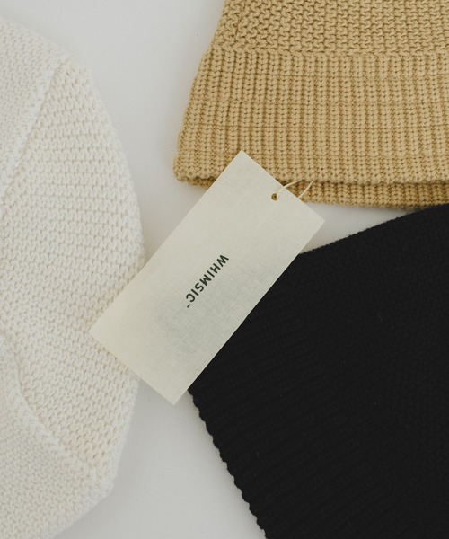WHIMSIC(ウィムジック)の「【WHIMSIC】ニットバケットハット(ハット・レディース・ブラック/ベージュ/ホワイト・FREE)」の4枚目の写真