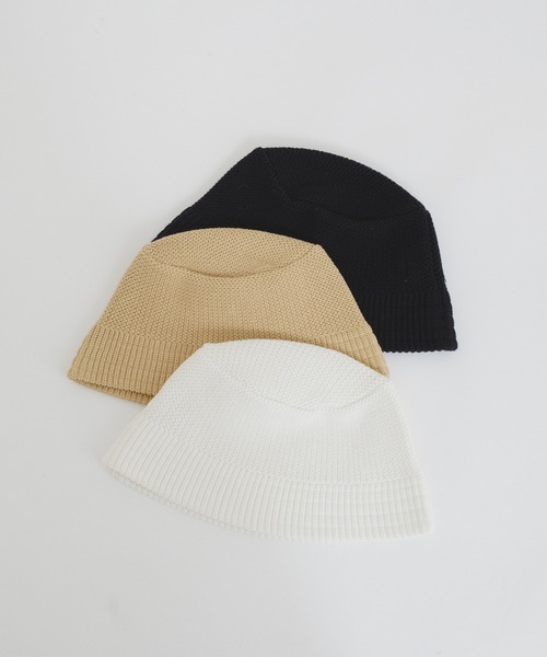 WHIMSIC(ウィムジック)の「【WHIMSIC】ニットバケットハット(ハット・レディース・ブラック/ベージュ/ホワイト・FREE)」の5枚目の写真