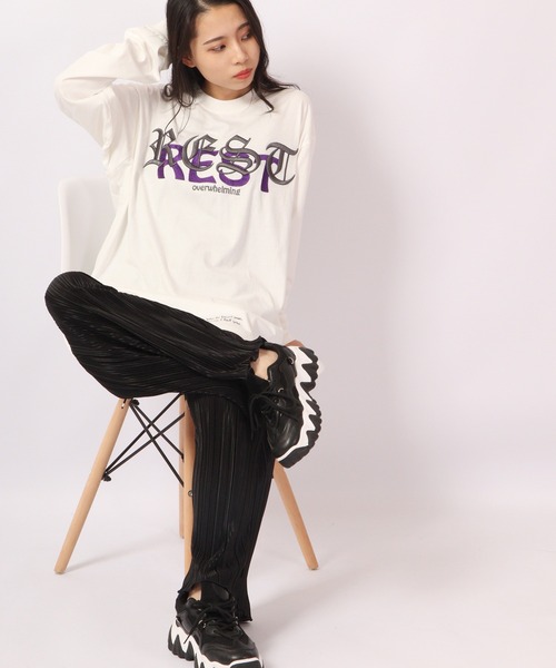 RE730（アールイーセブンサーティー）の「RE730 ボックス ロングスリーブ ワイドTシャツ（Tシャツ/カットソー・メンズ・ホワイト/イエロー/ブラック/ホワイト系その他/イエロー系その他/ブラック系その他・M/L）」の13枚目の写真