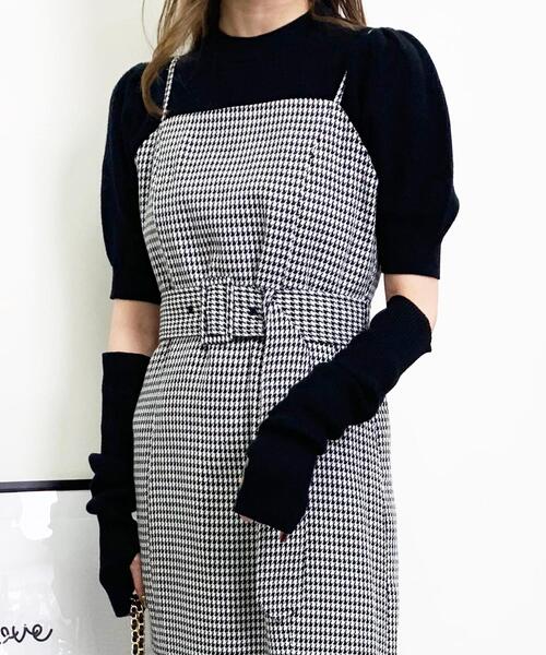 INGNI（イング）の「アームウォーマー付ニット（ニット/セーター・レディース・ラベンダー/ブラック/オフホワイト・M）」の3枚目の写真